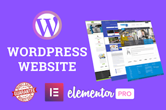 build wordpress website using elementor