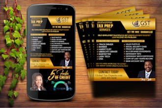 design an amazing beautiful tax, credit flyers within 1 hour