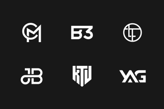 create a premium monogram, initial letters logo design
