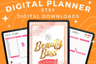 make printable planners, digital planners for etsy shop, etsy digital product