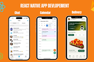 do custom app development for android, ios with ai chatbot as react native dev