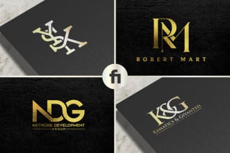 do modern luxury monogram, initial logo design