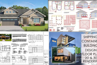 create 2d 3d floor plan blueprint for your home or office using autocad