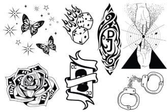 create a minimalist or tribal tattoo in my art style