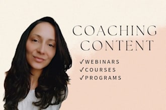 create custom content for coaching and programs