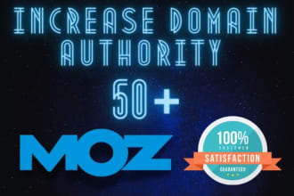 increase domain authority moz to da 50 plus