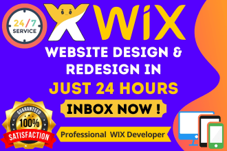 design wix landing page wix website or wix website redesign or wix online store