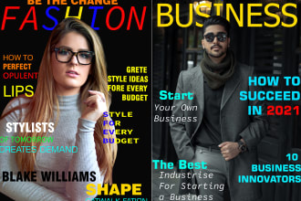 design professional magazine cover and book layout