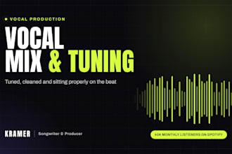 mix, tune and clean your vocals to sound professional
