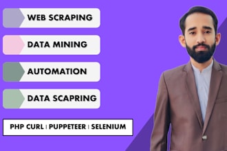 do web scraping, develop automation script