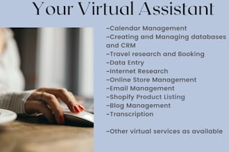 do data entry, web research or be your virtual assistant