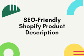 write SEO shopify product descriptions
