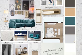 provide  interior mood board of every style and decor inspiration