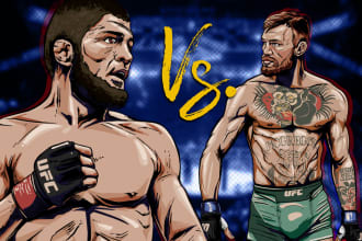 cartoonize your photo like nba and mma superstar