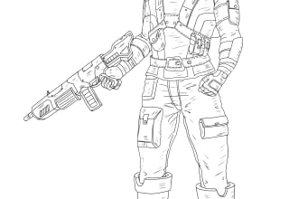 sketch of your character, sci fi fantasy, cyberpunk