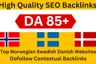 norway sweden denmark SEO with quality norwegian swedish danish backlinks