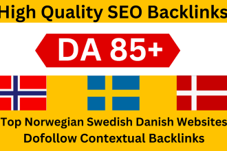 norway sweden denmark SEO high da 90 norwegian swedish danish dofollow backlinks