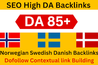 norway sweden denmark SEO with norwegian swedish danish high da backlinks