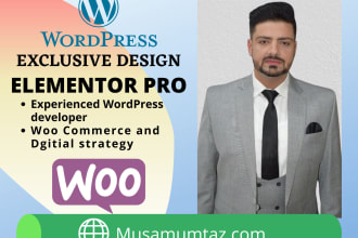 design small business website with elementor pro, SEO