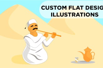 create custom flat design illustration