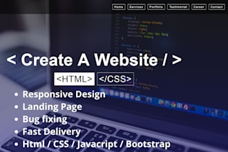 frontend web develop react js HTML CSS javascript responsive front end website