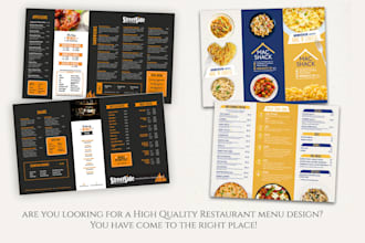 design an exclusive restaurant menu