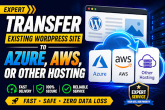 transfer existing wordpress site to azure, AWS, or other hosting