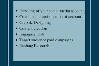 be your social media account handler and content creator
