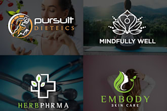 create custom health fitness nutrition and yoga logo