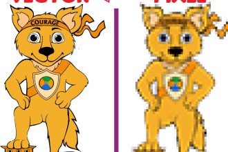 convert pixel image into vector or logo to HD within 12 hrs