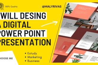 design a digital powerpoint slideshow for school business online class