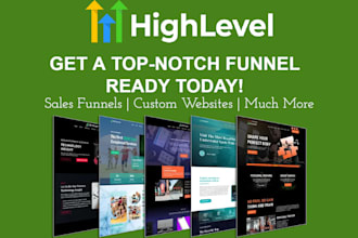 create gohighlevel funnel, website, ghl landing page or blog