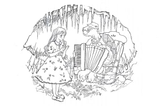 create storybook line art illustrations