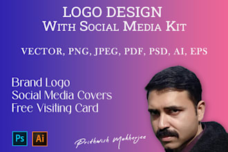create your logo with social media kit for branding