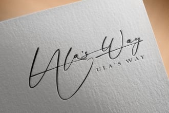 do luxury signature watercolor feminine business logo design
