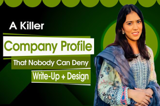 write, rewrite, and design a killer company profile with a free bonus gift