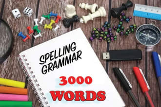check document,edit spell, grammar, punctuation in 4 hours