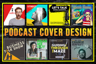 design podcast cover design, podcast cover art, and podcast logo design