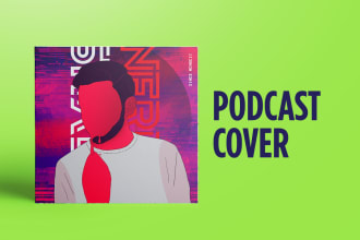 design creative podcast cover and youtube thumbnail