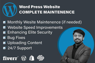 do wordpress maintenance, wordpress website support and help