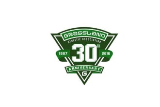 design grassland athletic association 30th anniversary logo in 1 day