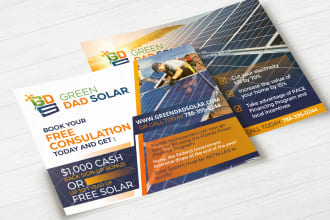 design solar door hanger and flyer card