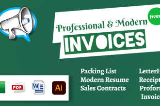 design business forms, invoices, receipts, bills