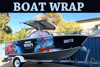create professional boat wrap design for you