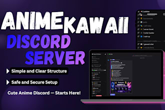 design an aesthetic anime kawaii discord server