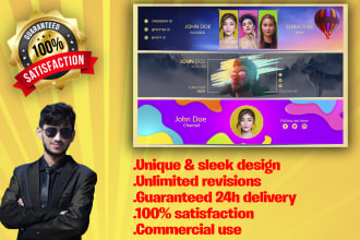 design professional youtube channel art