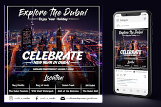 design custom social media post for instagram, facebook