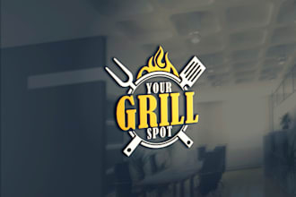 design restaurant,fast food,seafood and cafe logo