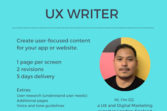 write user focused UX content for your app or website