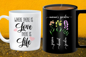 create custom coffee mug designs for you